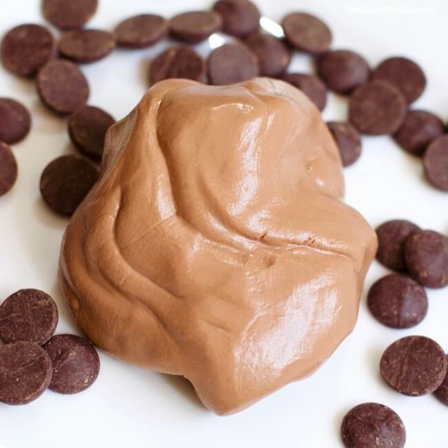 An easy edible chocolate slime recipe that smells just like your favorite decadent desserts! Only 3 simple ingredients for hours of sensory play!