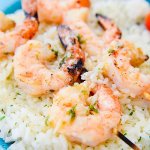 So simple, so elegant, so hearty, and so. darn. good. These grilled garlic butter shrimp skewers are just about the perfect dish!