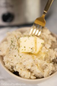 mashed potatoes with butter, made in slow cooker