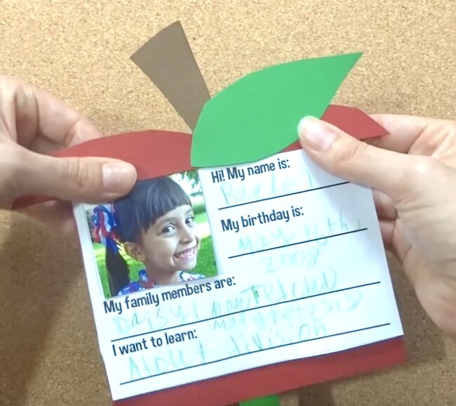 Kid-made card for new teachers
