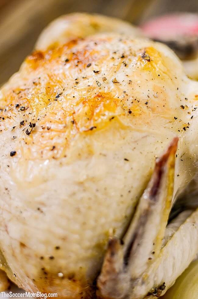 Cooking chicken in crockpot will give you perfectly tender and juicy slow cooker rotisserie chicken every single time!