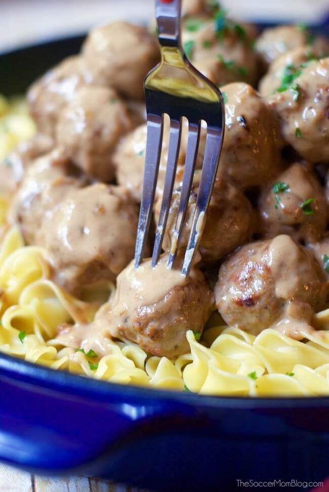 The easiest Swedish Meatballs recipe ever — ready in half the time of traditional recipes, but twice as flavorful!