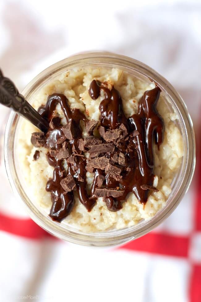 Chocolate & Espresso Overnight Oats are a delicious boost of energy to start your morning. An easy grab-n-go breakfast.