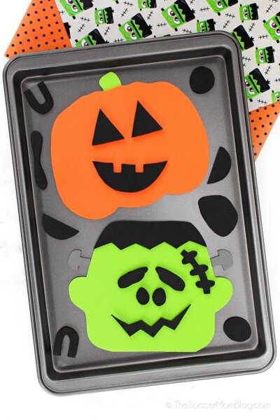 mix-n-match Halloween magnet craft for kids