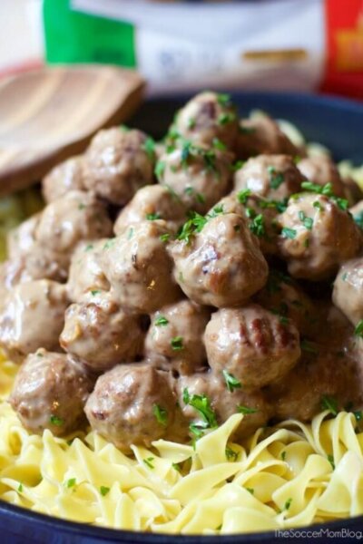 The easiest Swedish Meatballs recipe ever — ready in half the time of traditional recipes, but twice as flavorful! The perfect weeknight comfort food!