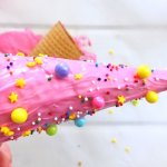 These edible unicorn horns are perfect to enjoy on their own, or pop 'em on top of a bowl of your favorite ice cream for a super special sundae!