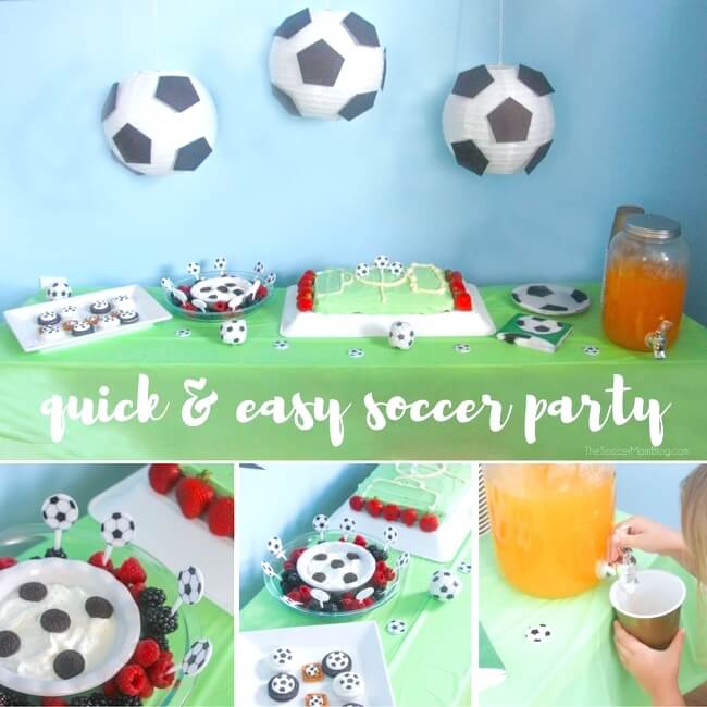 Celebrate your little fútbol star with this easy and thrifty soccer birthday party! (Food, supplies, and party favors for $50 or less!)