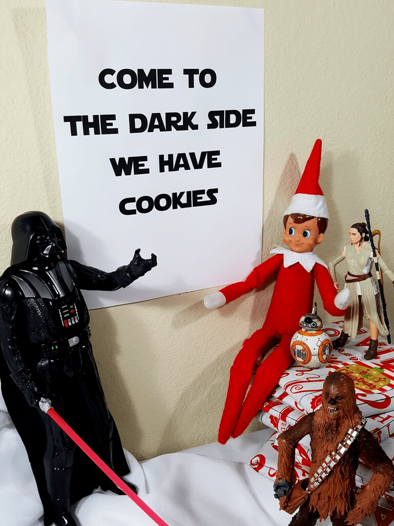 Elf on the Shelf with Star Wars toys