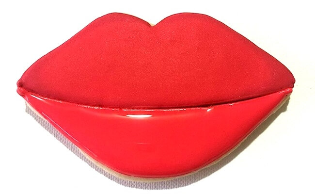 Hot lips Valentine's Day cookies