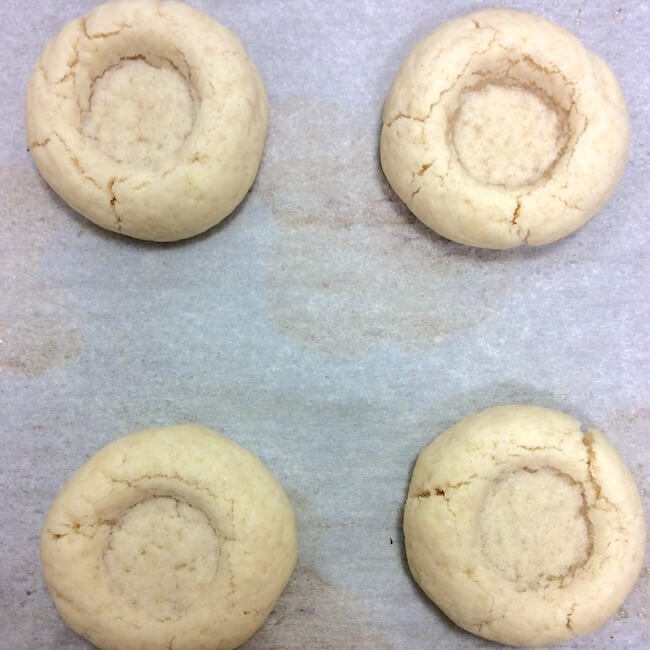 How to make Cadbury Egg Thumbprint Cookies