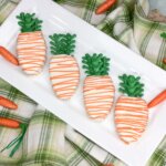 carrot-shaped cakes on plate