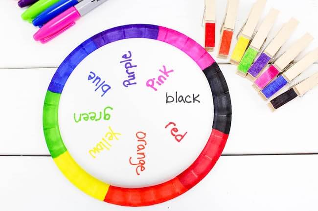 Color wheel educational craft for kids