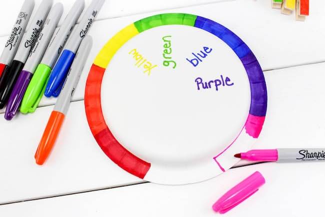 DIY color wheel for kids