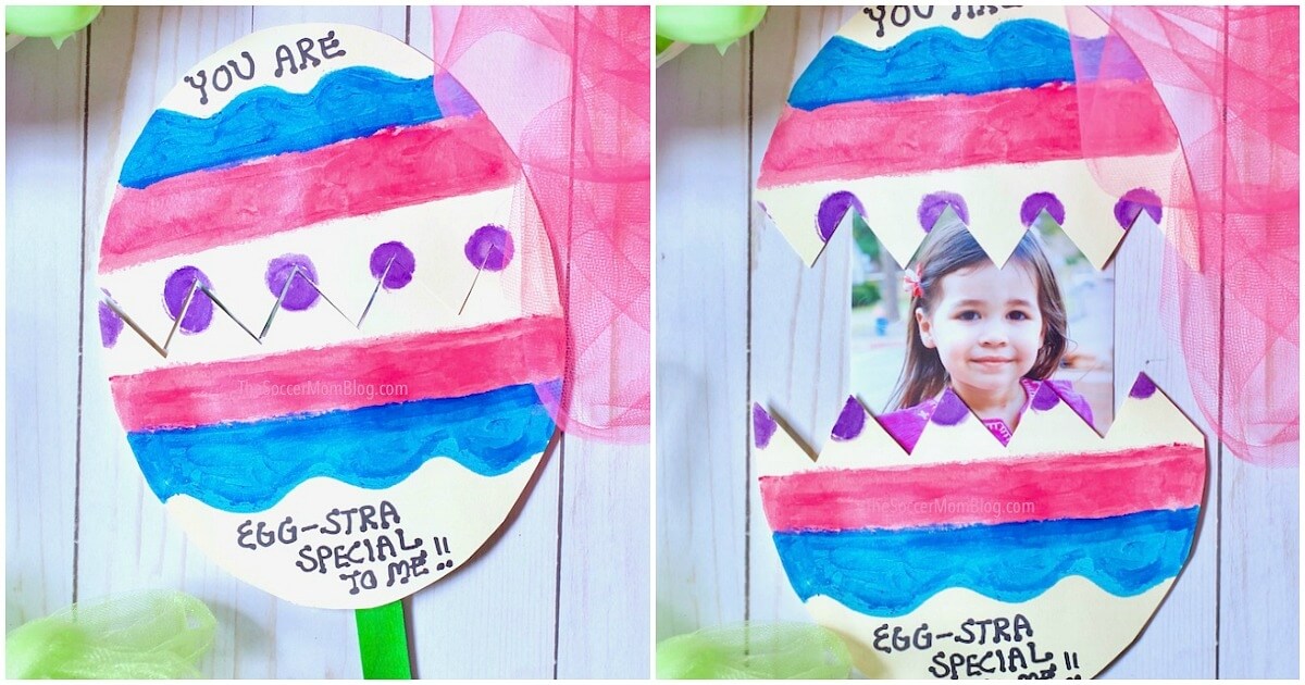 Pop-Up Easter Egg card paper craft for kids