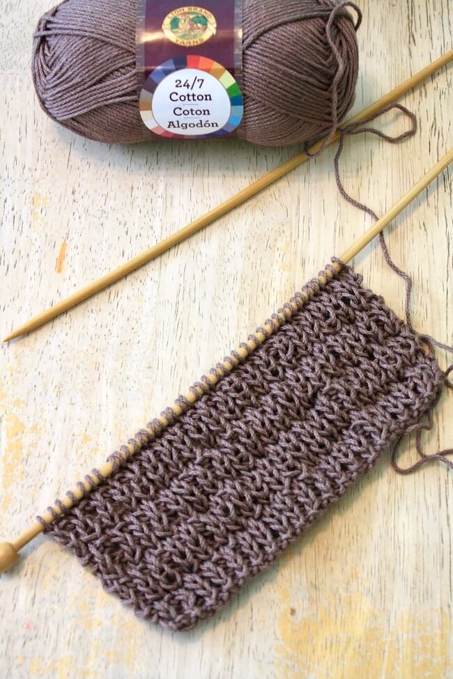 How to make a knit washcloth with free pattern
