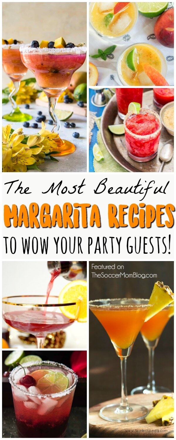 Gorgeous gourmet margarita recipes that rival what you'd find at a fancy restaurant - and you can make them all at home!! Wow your party guests!