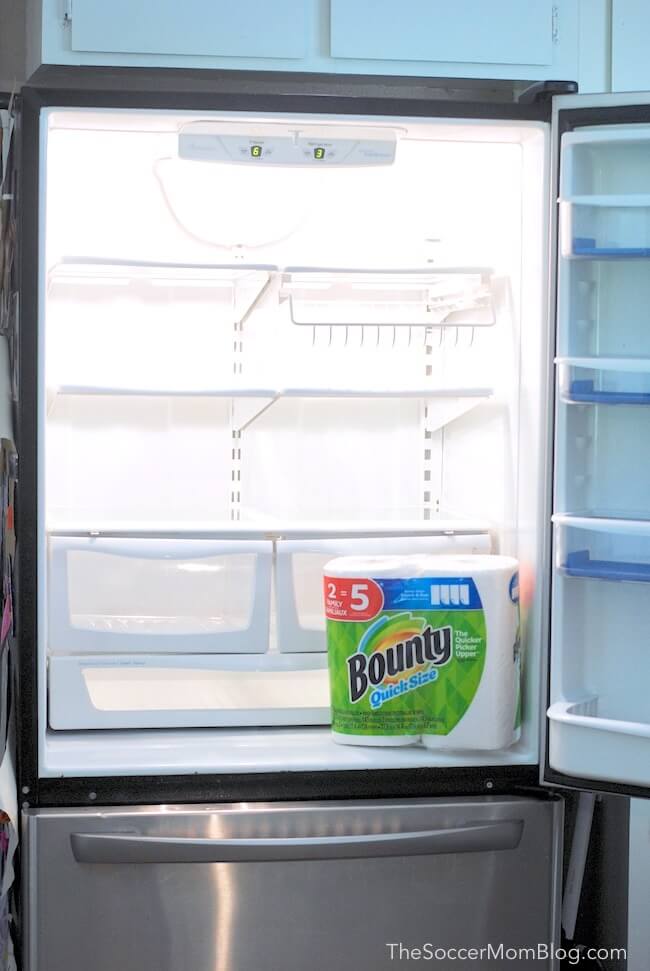 Clean empty fridge