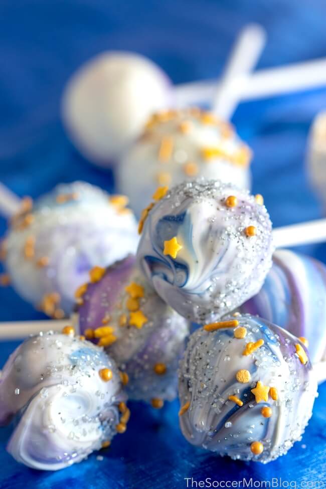 How to make space themed galaxy cake pops