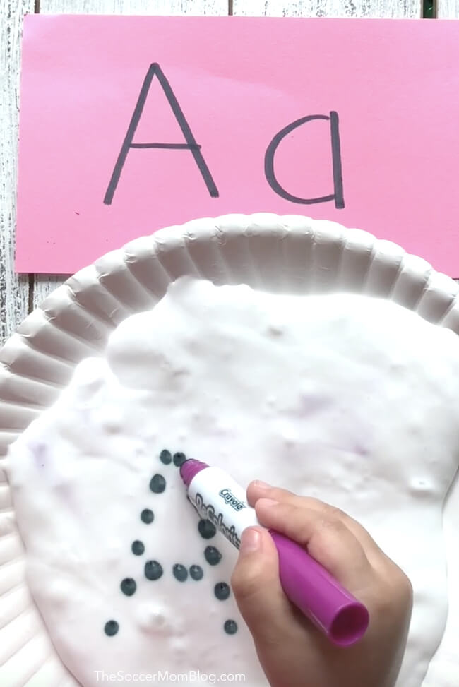 Learning the alphabet has never been so much fun! Kids will love tracing letters with SLIME!