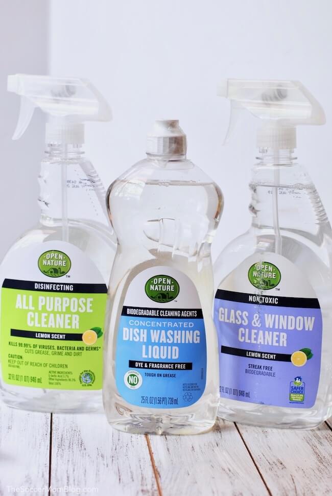 Open Nature household cleaning products safe for your family and home