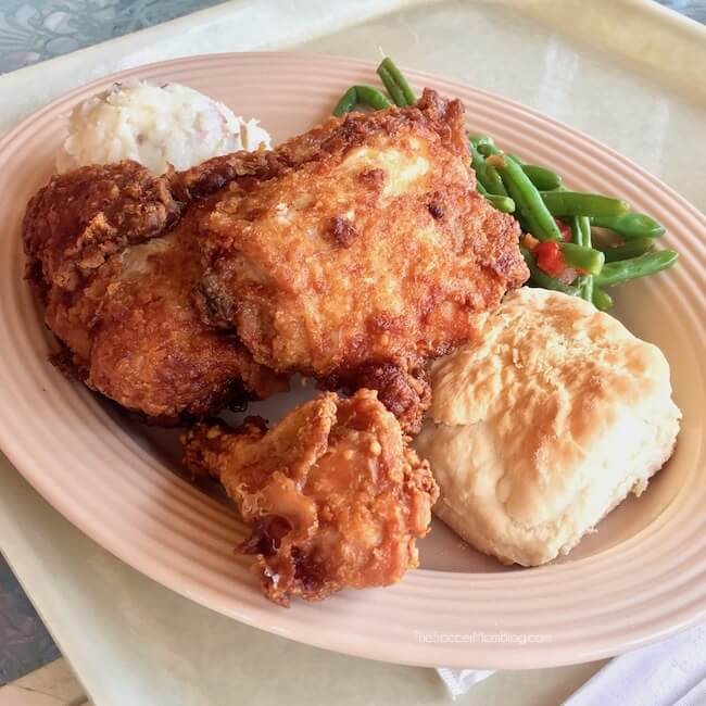 Fried chicken plate - one of the best things to eat at Disneyland