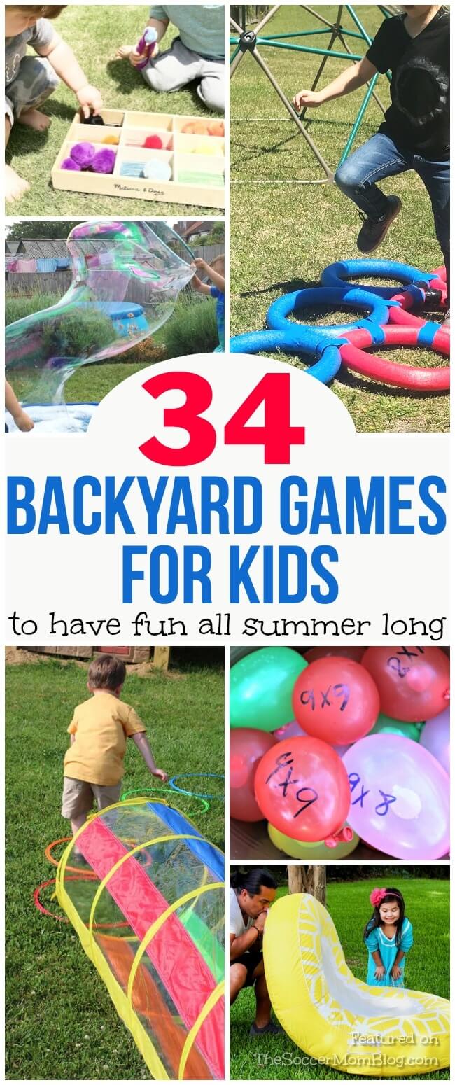 No one will be bored this summer with this huge collection of DIY Outdoor Games for Kids!