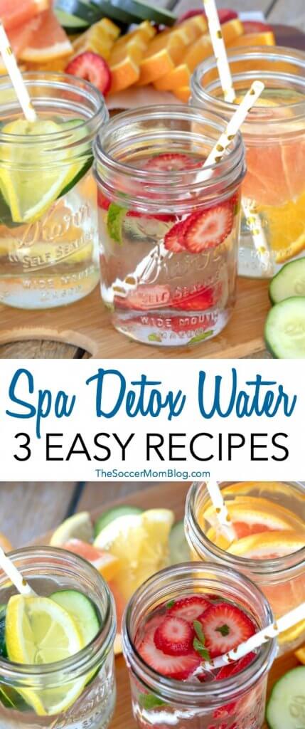 Cleanse & detox your body with fruit infused water - three different recipes to refresh your skin, provide minerals and antioxidants, and feel refreshed.