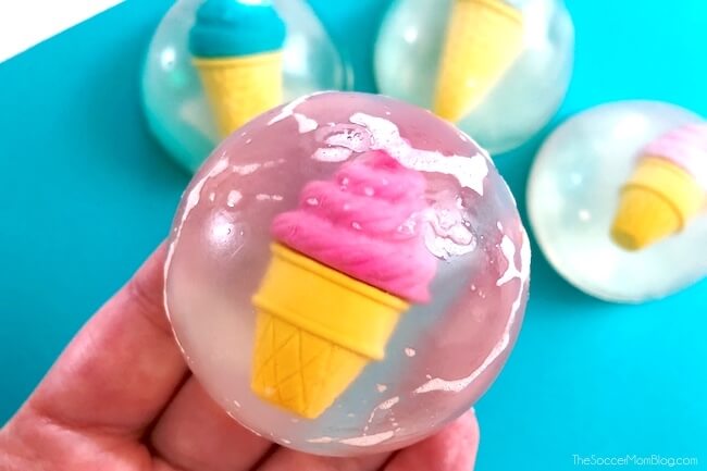 How to make homemade glycerine soaps for kids with ice cream erasers inside