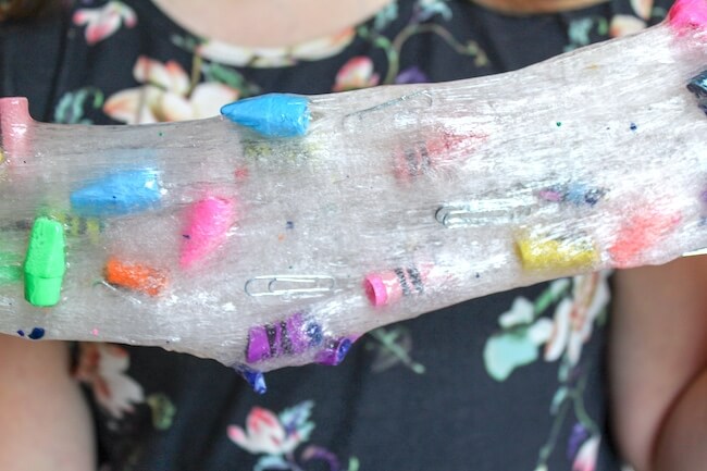 Stretchy crayon slime for back to school