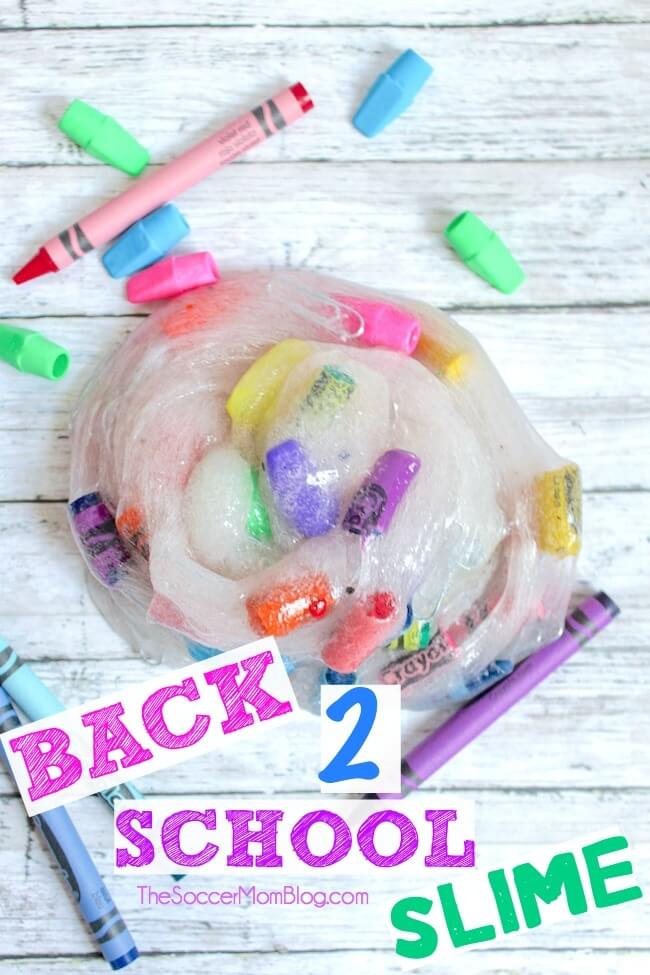 Celebrate a brand new school year with this colorful Back to School Slime recipe!