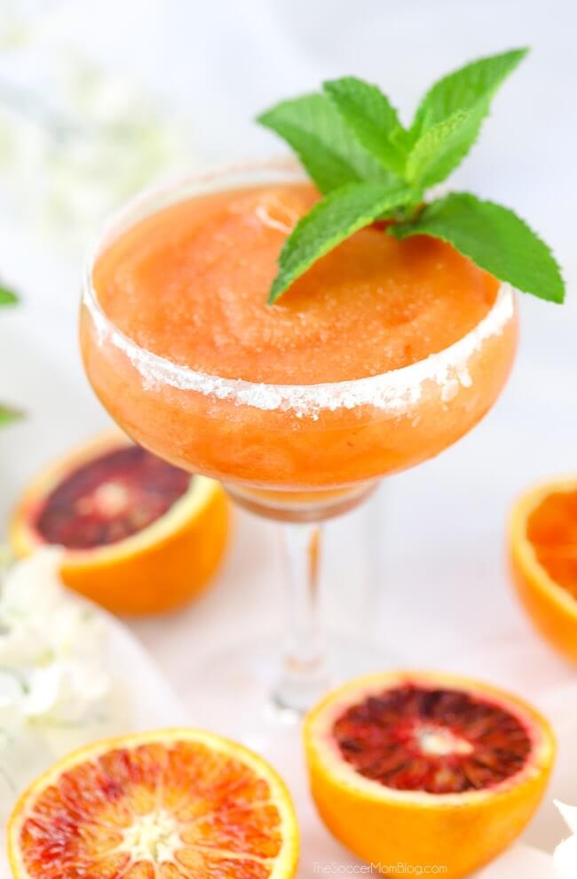 These vibrant Frozen Blood Orange Margaritas are one of the most beautiful cocktails ever! 