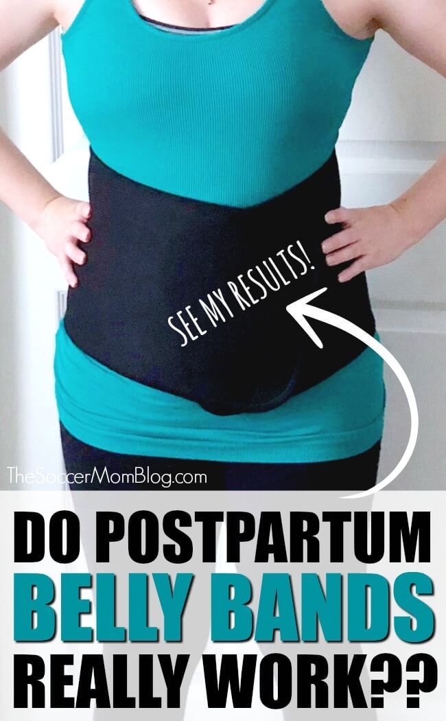 close up of a postpartum belly band one waist