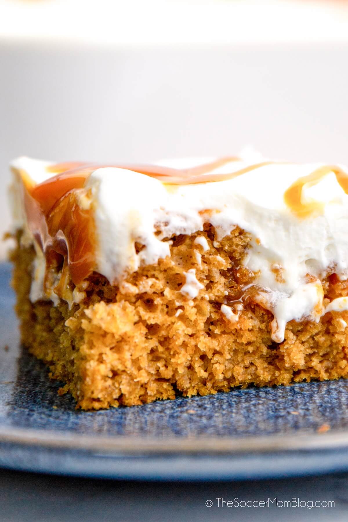 Pumpkin Caramel Poke Cake - A baJillian Recipes