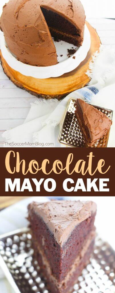 The PERFECT chocolate cake! This chocolate mayonnaise cake is unbelievably moist and rich.
