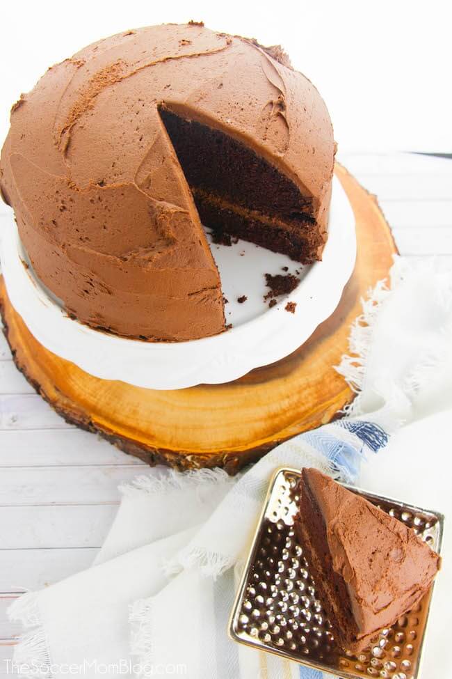 The PERFECT chocolate cake! This chocolate mayonnaise cake is unbelievably moist and rich.