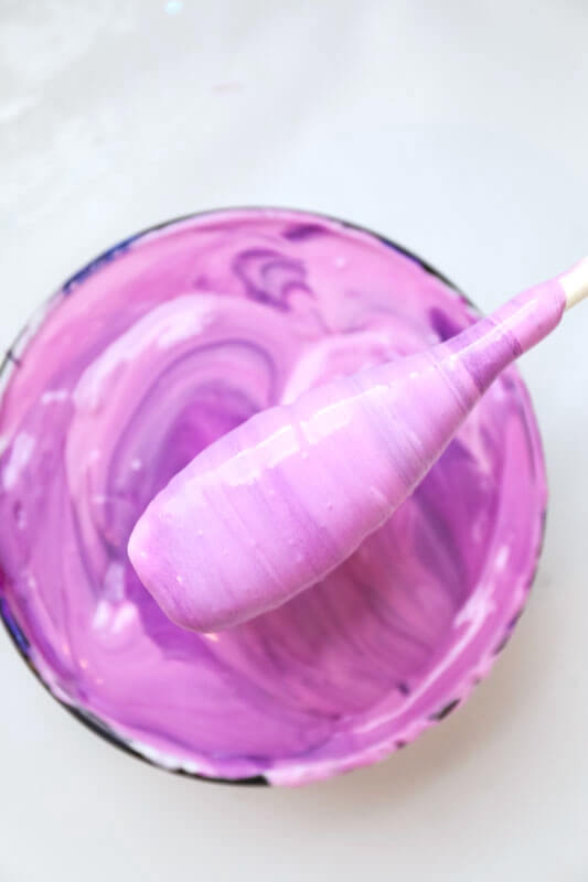 making purple fluffy slime