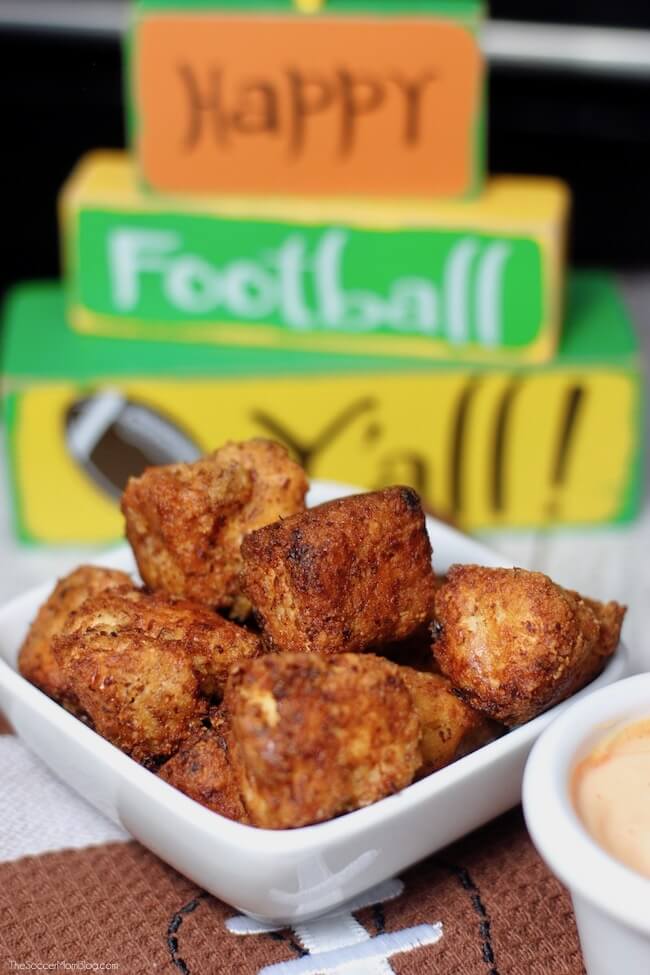 Crispy, cheesy, and totally crave-able! They taste so good you'd hardly believe these Buffalo Chicken Keto Cauliflower Tots are guilt-free!
