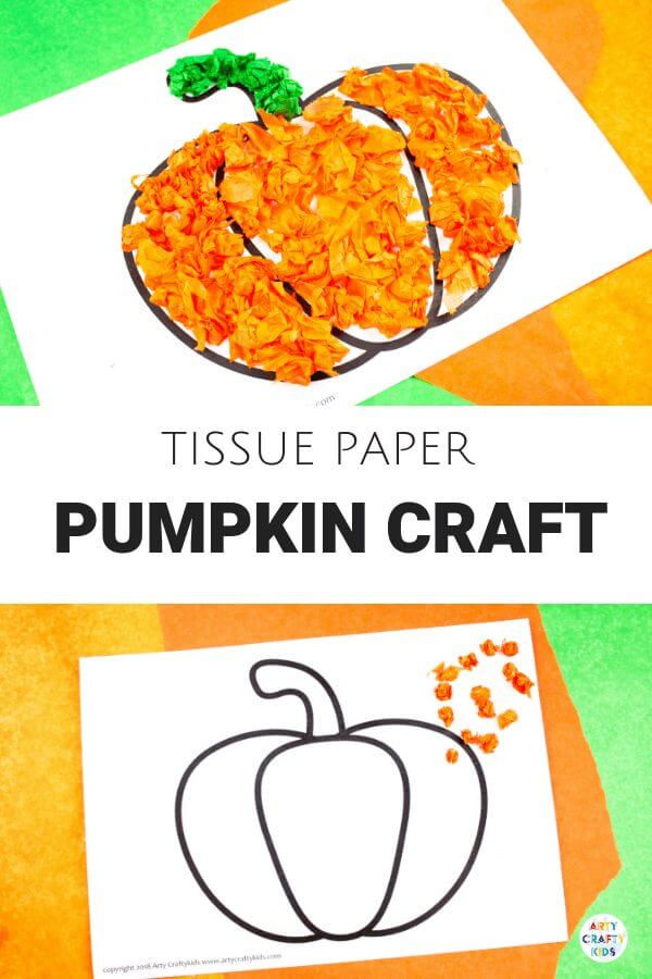 Tissue Paper Pumpkin Craft