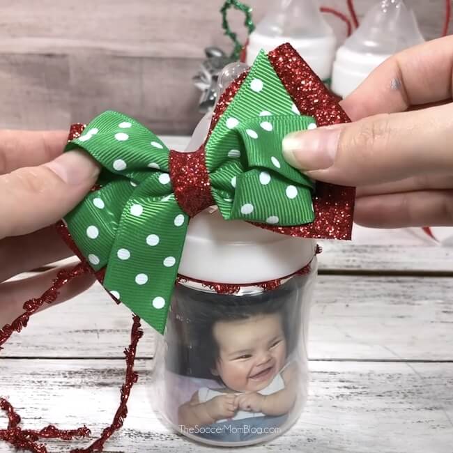 Baby Bottle Photo Ornament (with Video)
