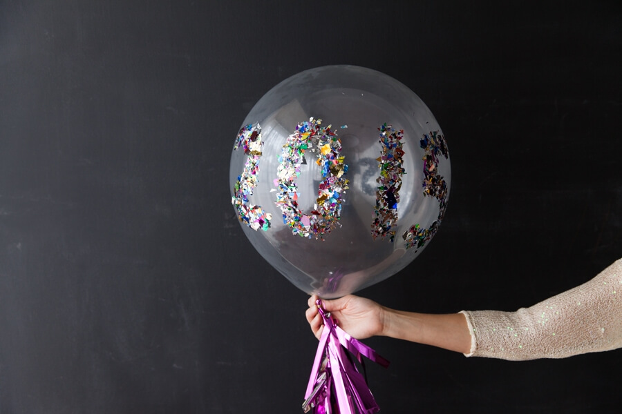 confetti balloon for NYE