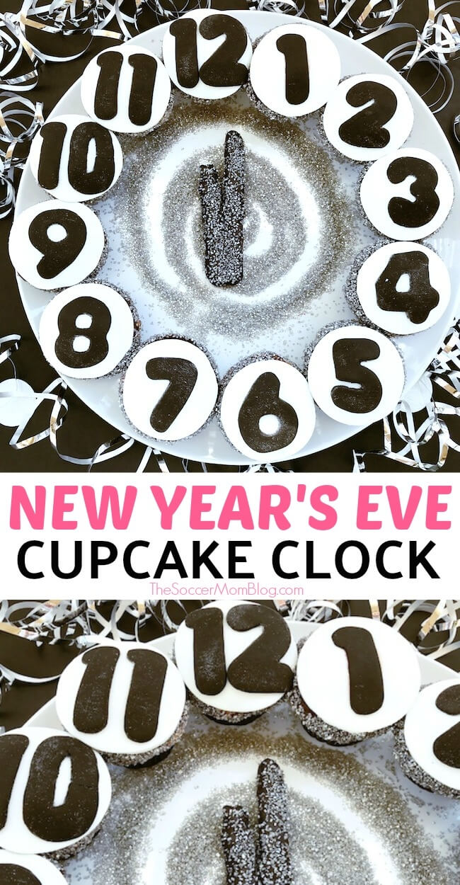 Celebrate the new year with this sweet countdown clock! This New Year's Eve Cupcakes Clock is easy to make and perfect for parties or a night in with the family.