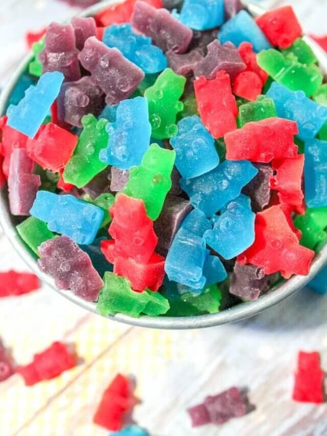 These delicious Homemade Gummy Bears are the perfect homemade candy treat!