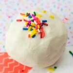 ball of homemade frosting play dough