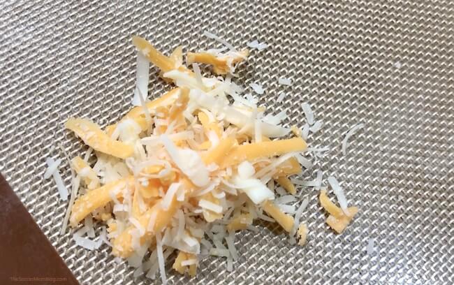 cheese on baking sheet to make keto nacho chips