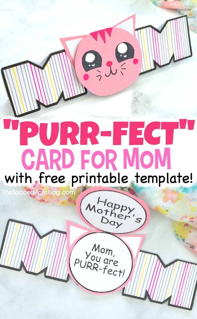 "Purr-Fect" Cat Mother's Day Card