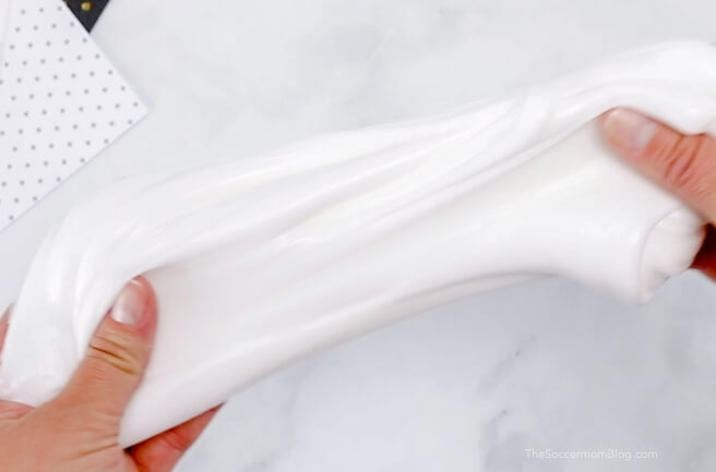Learn how to make homemade slime with glue — the classic white glue slime — with 2 easy DIY glue slime recipes!