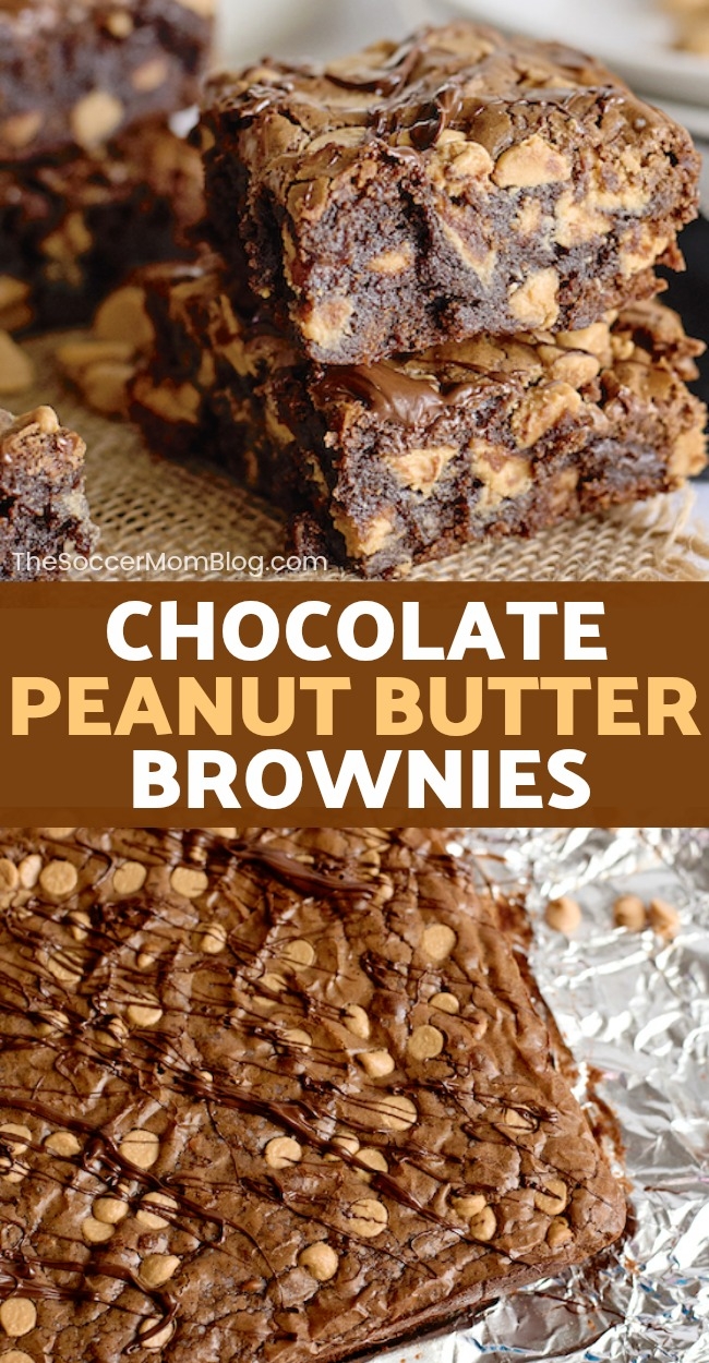 Chocolate Peanut Butter Brownies are the perfect dessert for peanut butter lovers - you'll never guess the secret ingredient that gives them an extra kick!