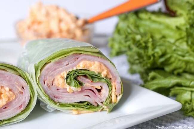 Keto Ham and Pimento Cheese Wraps | by The Soccer Mom Blog