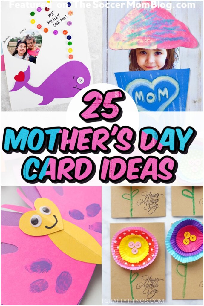 collage of kid made mother's day card ideas