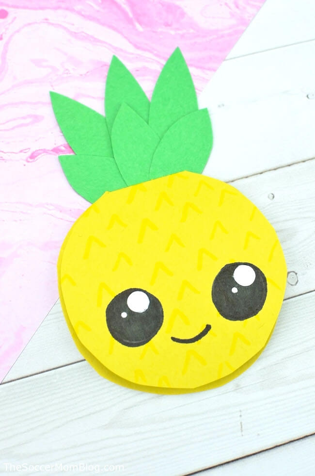 how to make a paper pineapple